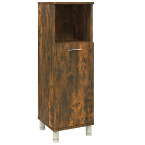 Bathroom Cabinet Smoked oak Engineered wood Narrow