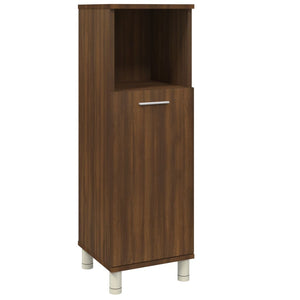 Bathroom Cabinet Brown oak Engineered wood Narrow