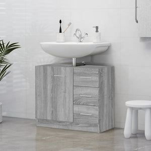Sink Cabinet Grey Sonoma Engineered Wood Medium Sink Cabinet