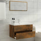 Bathroom Furniture Set Smoked oak Engineered wood Medium