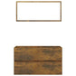 Bathroom Furniture Set Smoked oak Engineered wood Medium