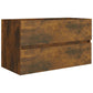 Bathroom Furniture Set Smoked oak Engineered wood Medium