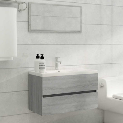 Bathroom Furniture Set Grey Sonoma Engineered Wood Large