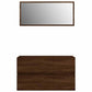Bathroom Furniture Set Brown Oak Engineered wood, acrylic
