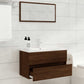 Bathroom Furniture Set Brown Oak Engineered wood, acrylic