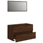 Bathroom Furniture Set Brown Oak Engineered wood, acrylic