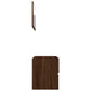 Bathroom Furniture Set Brown Oak Engineered wood, acrylic