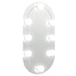 Mirror With Led Light Silver Glass and Plastic Medium Oval Mirror