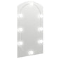Mirror With Led Light Silver Glass, Plastic 35.4 x 17.7 in