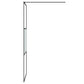 Walk-in Shower Wall Black 31.5x76.8" Half Frosted ESG Glass