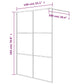 Walk-in Shower Wall Black 55.1x76.8" Half Frosted ESG Glass