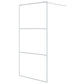 Walk-in Shower Wall White 39.4x76.8" Clear ESG Glass