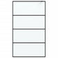 Walk-in Shower Wall Black 45.3x76.8" Frosted ESG Glass
