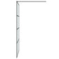 Walk-in Shower Wall Black 45.3x76.8" Frosted ESG Glass
