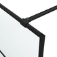 Walk-in Shower Wall Black 45.3x76.8" Frosted ESG Glass