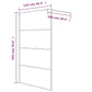 Walk-in Shower Wall Black 45.3x76.8" Frosted ESG Glass
