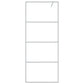 Walk-in Shower Wall Silver 31.5x76.8" Clear ESG Glass