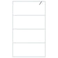 Walk-in Shower Wall White 45.3x76.8" Clear ESG Glass