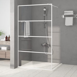 Walk-in Shower Wall White 45.3x76.8" Clear ESG Glass