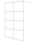Walk-in Shower Wall White 55.1x76.8" Clear ESG Glass