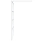 Walk-in Shower Wall White 55.1x76.8" Clear ESG Glass