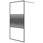 Walk-in Shower Wall Black 39.4x76.8" Clear ESG Glass