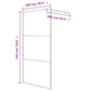 Walk-in Shower Wall Black 39.4x76.8" Clear ESG Glass