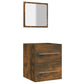 Bathroom Cabinet With Mirror Smoked Oak Engineered wood, Acrylic