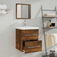 Bathroom Cabinet With Mirror Smoked Oak Engineered wood, Acrylic