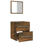Bathroom Cabinet With Mirror Smoked Oak Engineered wood, Acrylic