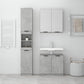 Bathroom Furniture Set Concrete Grey Engineered Wood, Glass Large