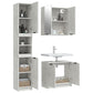 Bathroom Furniture Set Concrete Grey Engineered Wood, Glass Large