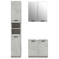 Bathroom Furniture Set Concrete Grey Engineered Wood, Glass Large