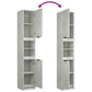 Bathroom Furniture Set Concrete Grey Engineered Wood, Glass Large
