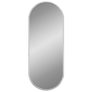 Wall Mirror Silver Glass, PVC 19.7 x 7.9 in Wall mounting