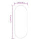 Wall Mirror Silver Glass, PVC 19.7 x 7.9 in Wall mounting