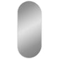 Wall Mirror Silver Glass, PVC 39.4 x 17.7 in Wall mounting