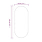 Wall Mirror Silver Glass, PVC 39.4 x 17.7 in Wall mounting
