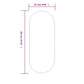 Wall Mirror Gold Glass 23.6 x 9.8 in Mirror Wall Mirror Oval