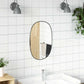 Wall Mirror Black Glass with PVC frame Medium Minimalistic