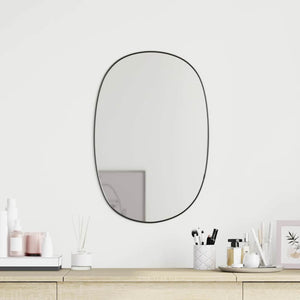 Wall Mirror Black Glass with PVC frame Medium Minimalistic