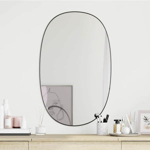 Wall Mirror Black Glass Medium Minimalistic Wall Mirror