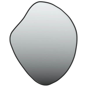 Wall Mirror Black Glass, PVC Medium Minimalistic Wall Mirror