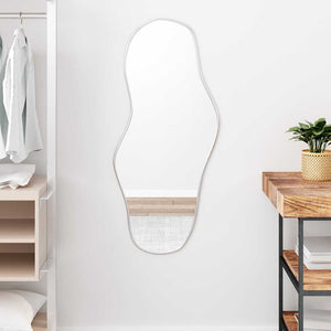 Wall Mirror Silver Glass Medium Minimalistic Wall Mirror