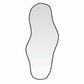 Wall Mirror Black Glass, PVC 23.6 x 9.8 in Wall mounting
