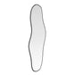 Wall Mirror Black Glass, PVC 23.6 x 9.8 in Wall mounting
