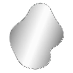 Wall Mirror Silver Glass, PVC 23.6x19.7 in Wall mounting