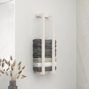 Towel Rack White Solid Pine Wood 9.1 x 7.1 x 35.4 in Towel Rack
