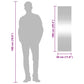 Wall Mirror Transparent Glass 11.8 x 39.4 in Wall Mounting