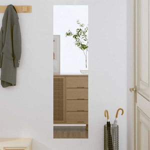 Wall Mirror Transparent Glass 11.8 x 39.4 in Wall Mounting